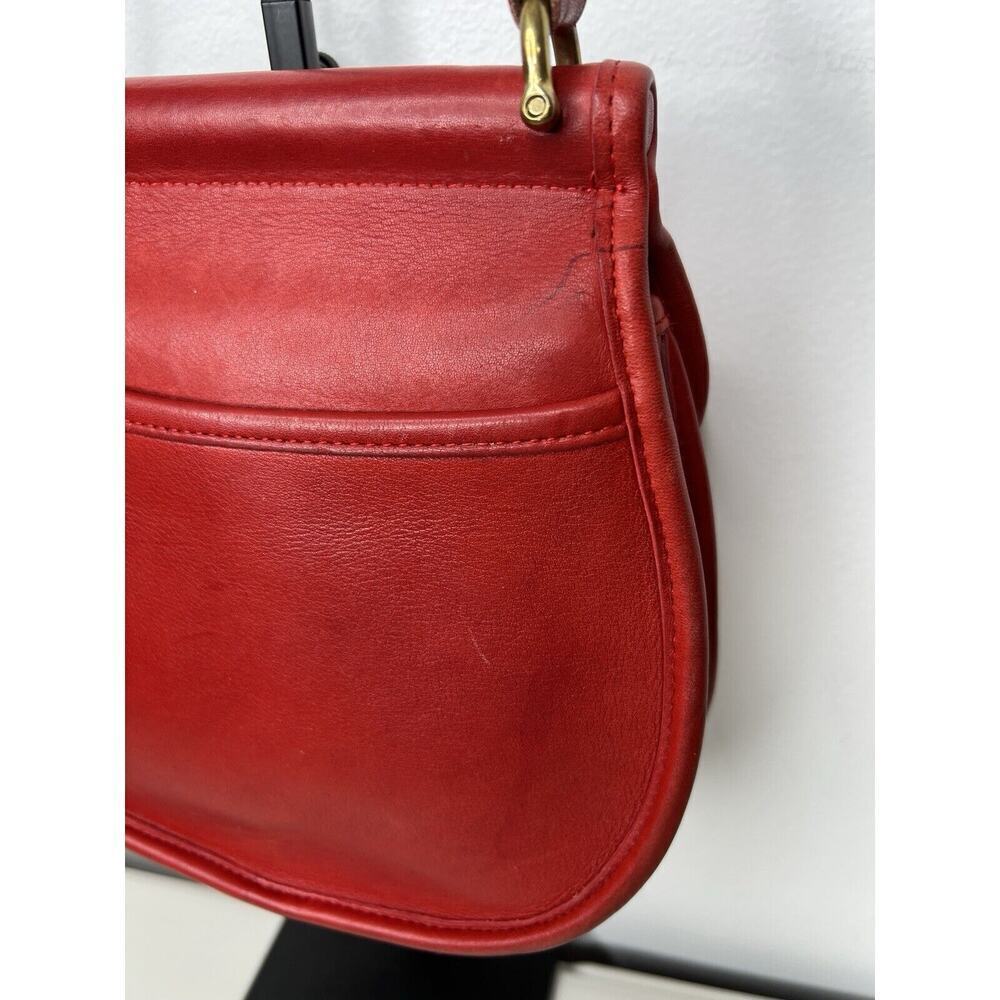 Vintage Red Coach Post Pouch Leather Crossbody Purse GORGEOUS - Picture 9 of 16